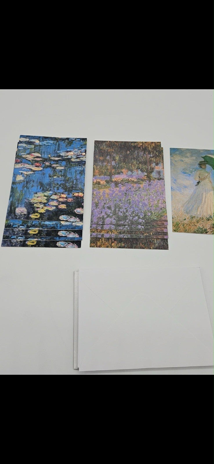 Set of 20 Monet Fine Art Note Cards & Envelopes - 4 Different Prints