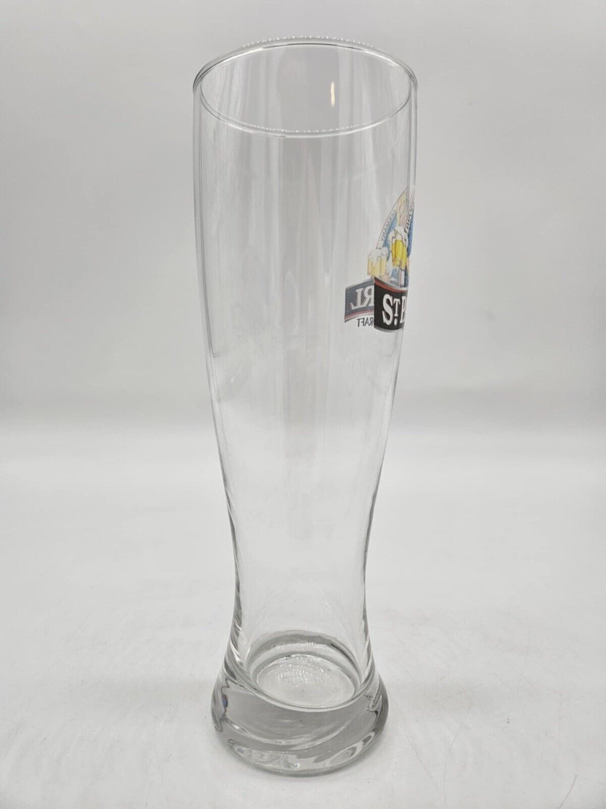Vintage St Pauli Girl Pilsner Beer 8.5" 16 oz  Clear Glass Bremen Germany