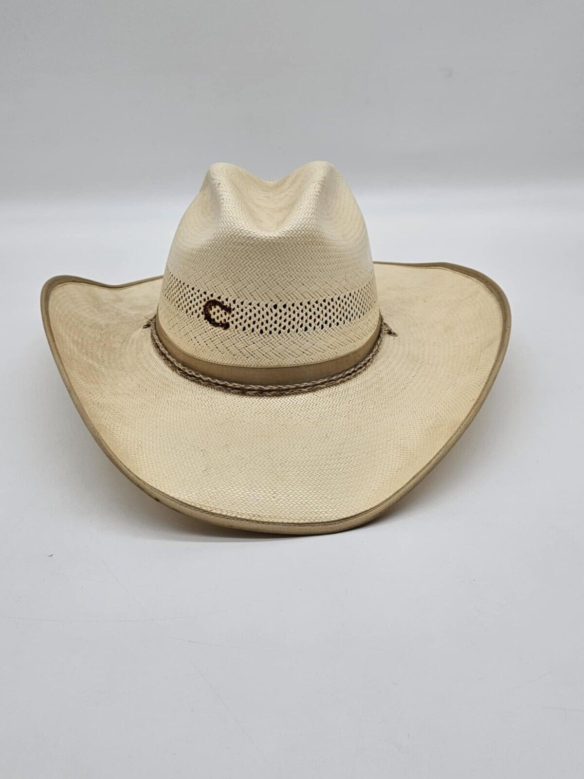 Charlie 1 Horse Women's Straw Western Cowboy Hat Size 7 1/8