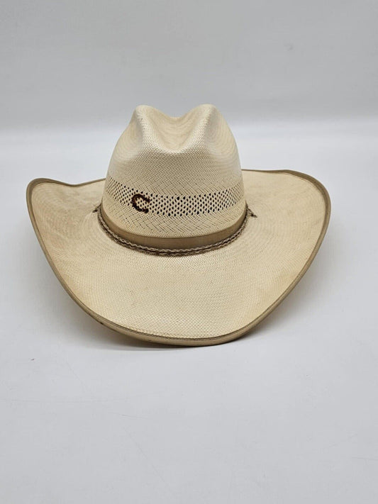 Charlie 1 Horse Women's Straw Western Cowboy Hat Size 7 1/8