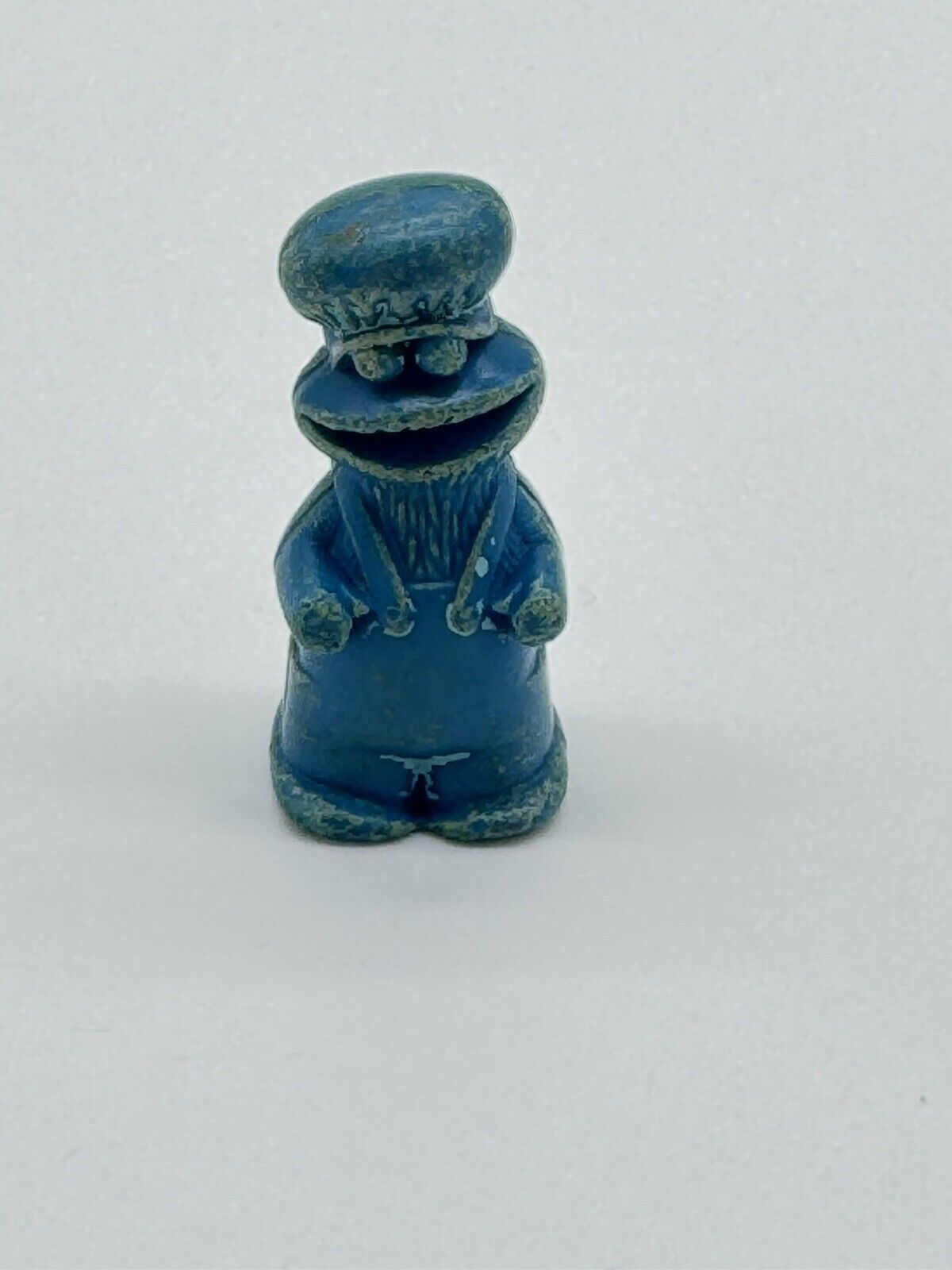Vintage Sesame Street Train Conductor COOKIE MONSTER pvc VTY