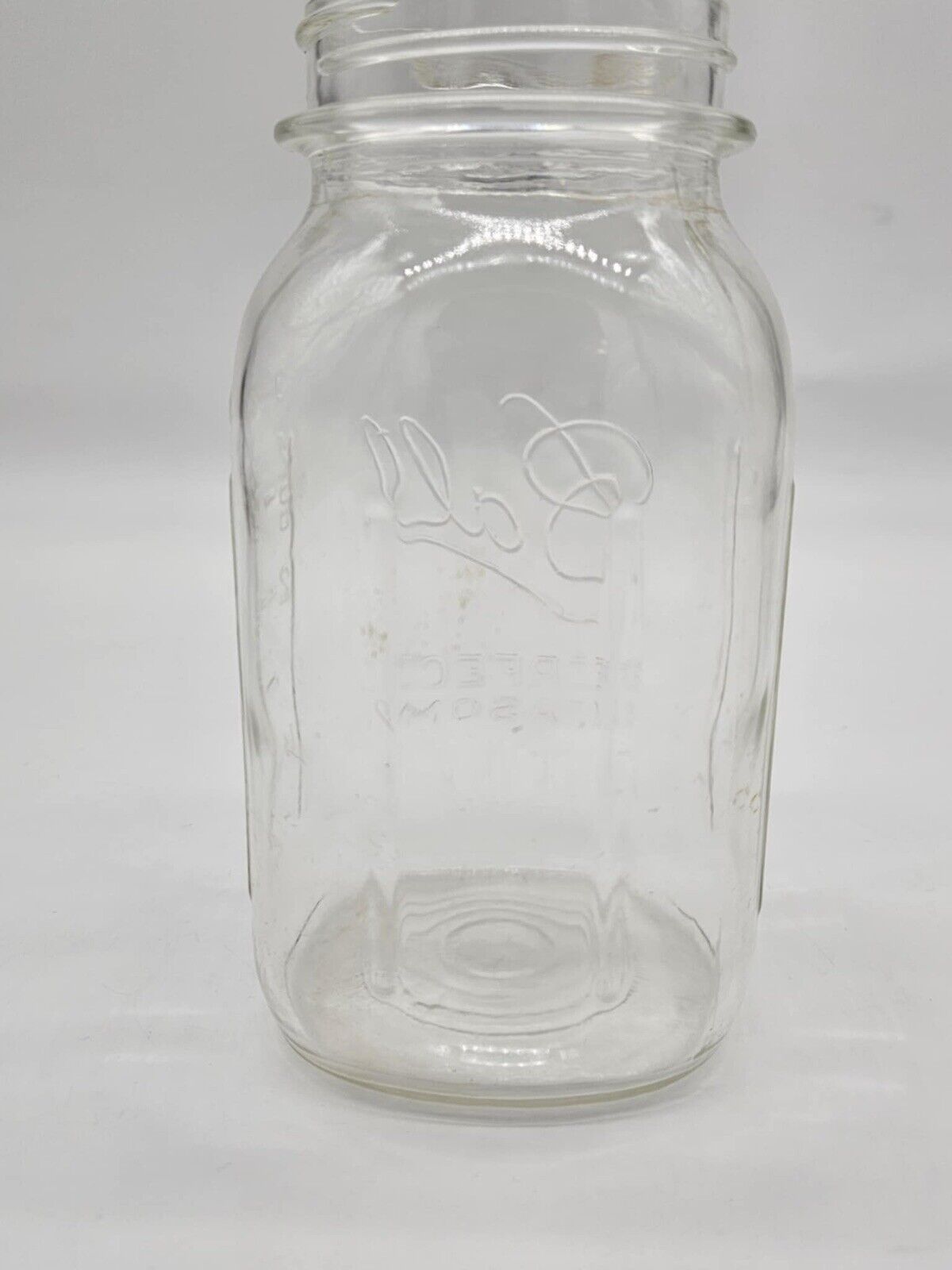 Ball Perfect Mason Vintage 1 Quart Regular Mouth Clear Glass Canning Jar 17B