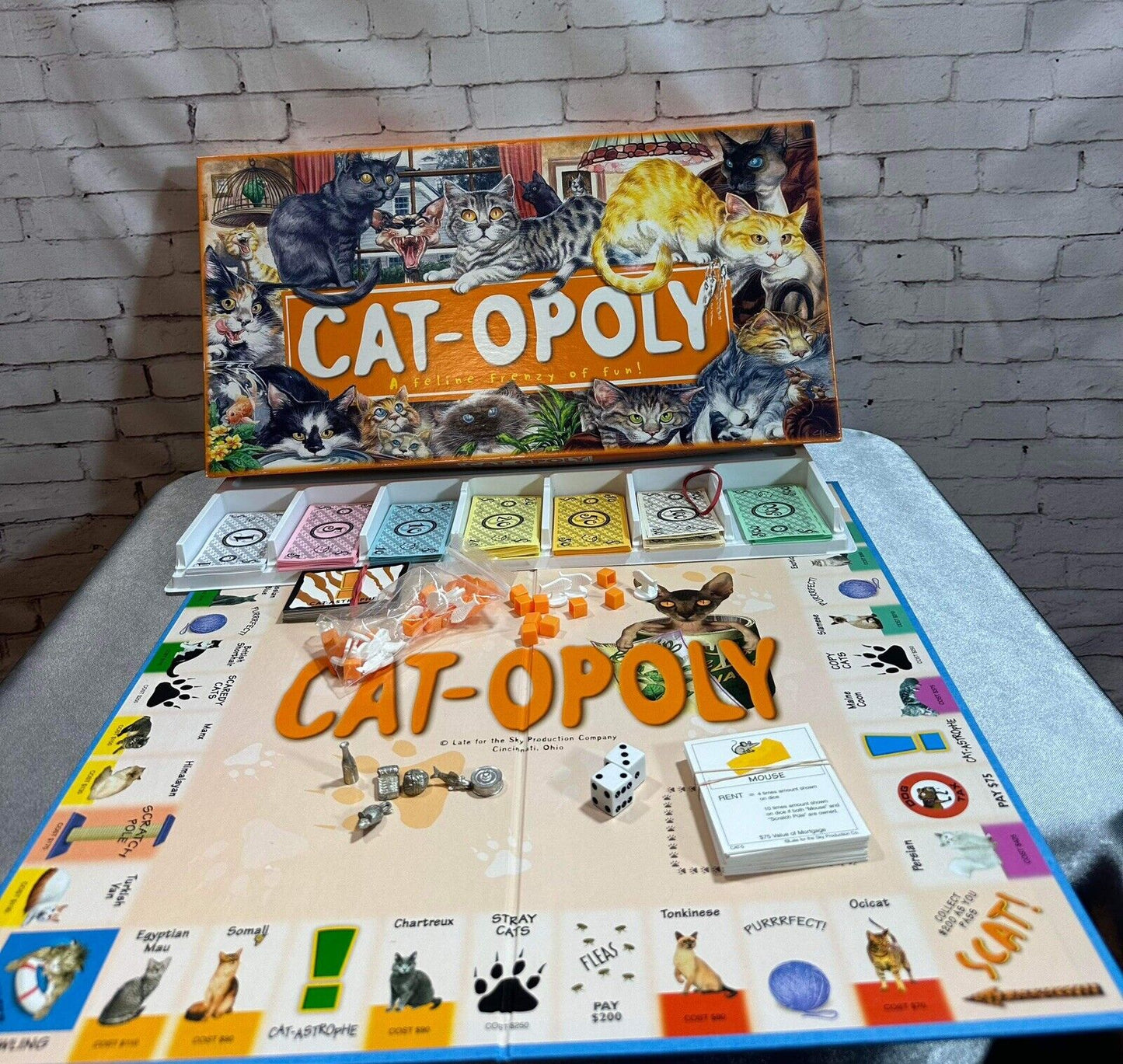 CAT-OPOLY Board Game -- A Feline Frenzy of Fun (monopoly themed) VCGM