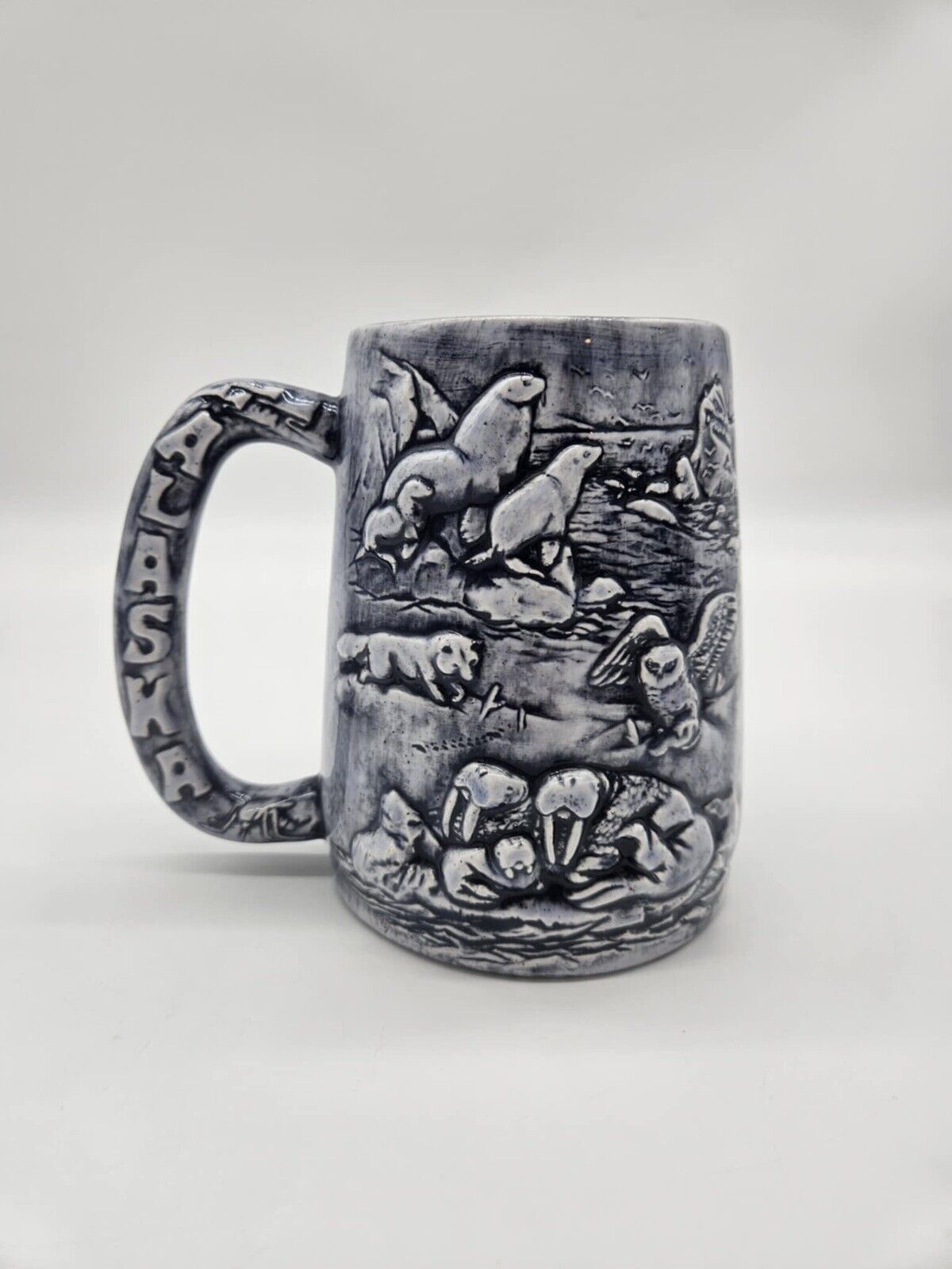 Alaska State Diverse Heritage Rabbit Creek Studios Ceramic Beer Mug