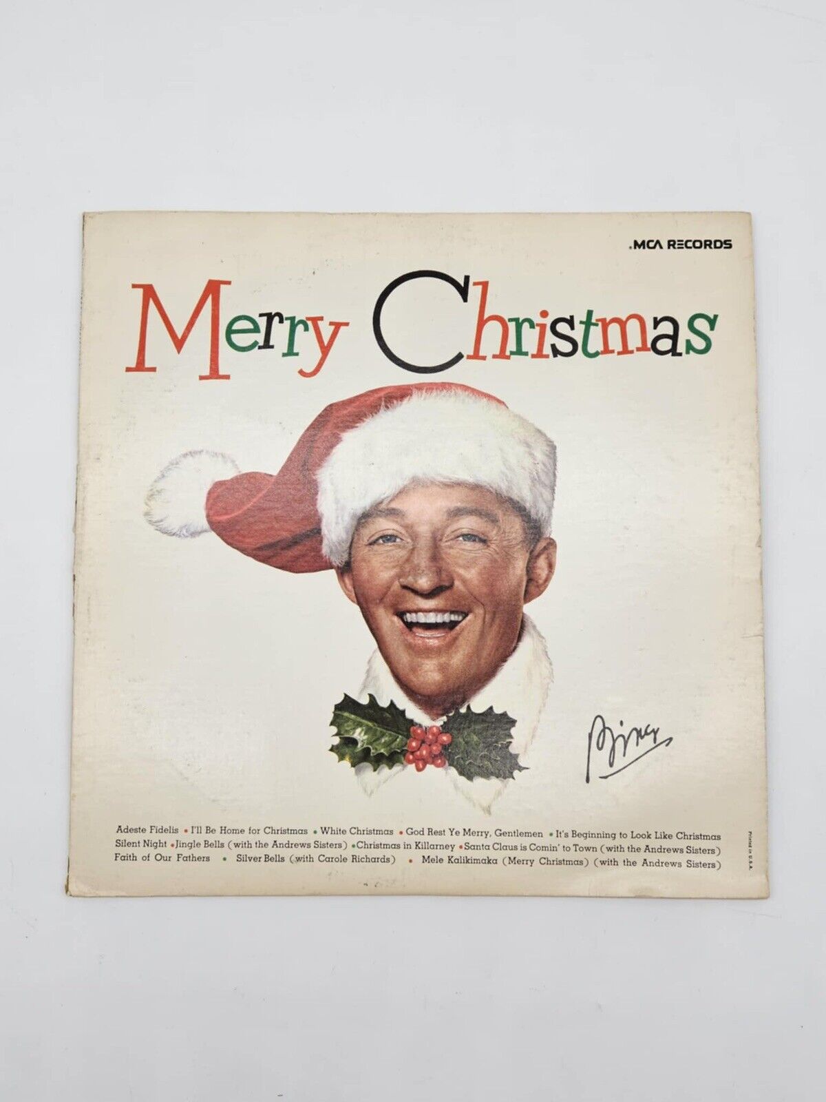 Bing Crosby Merry Christmas Bing LP MCA Records (MCA-15024) 1980 pressing