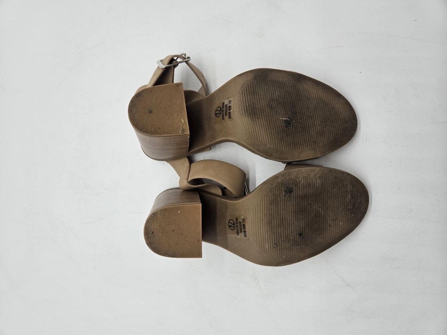 Soda Beige Strapped High Heeled Sandal ~ Sz 7.5