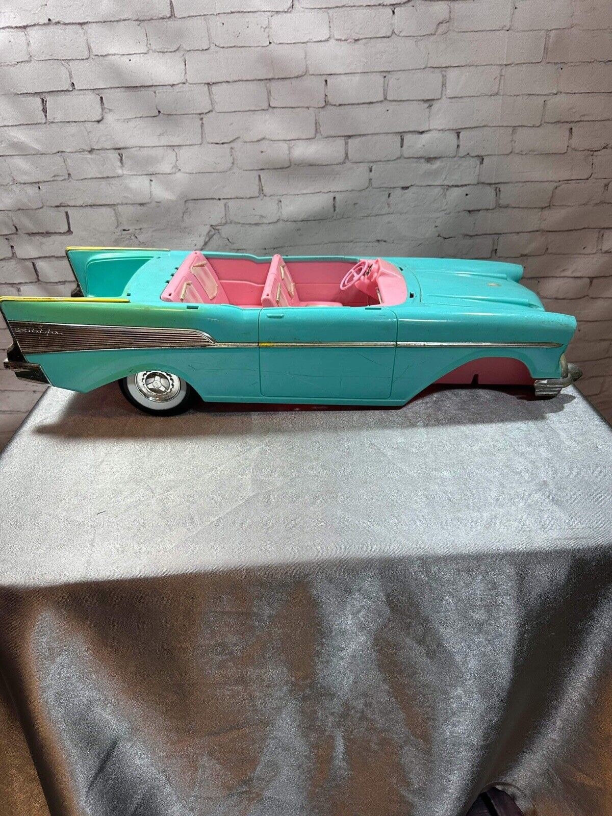 Barbie 57 Chevy Bel Air Convertible Car Turquoise Pink Vintage 1988 *FOR PARTS*