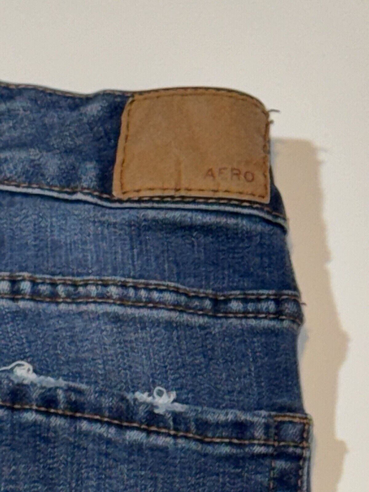 Aeropostale Women's Sz 4R Distressed High Waisted Ankle Jegging Jeans Stretch