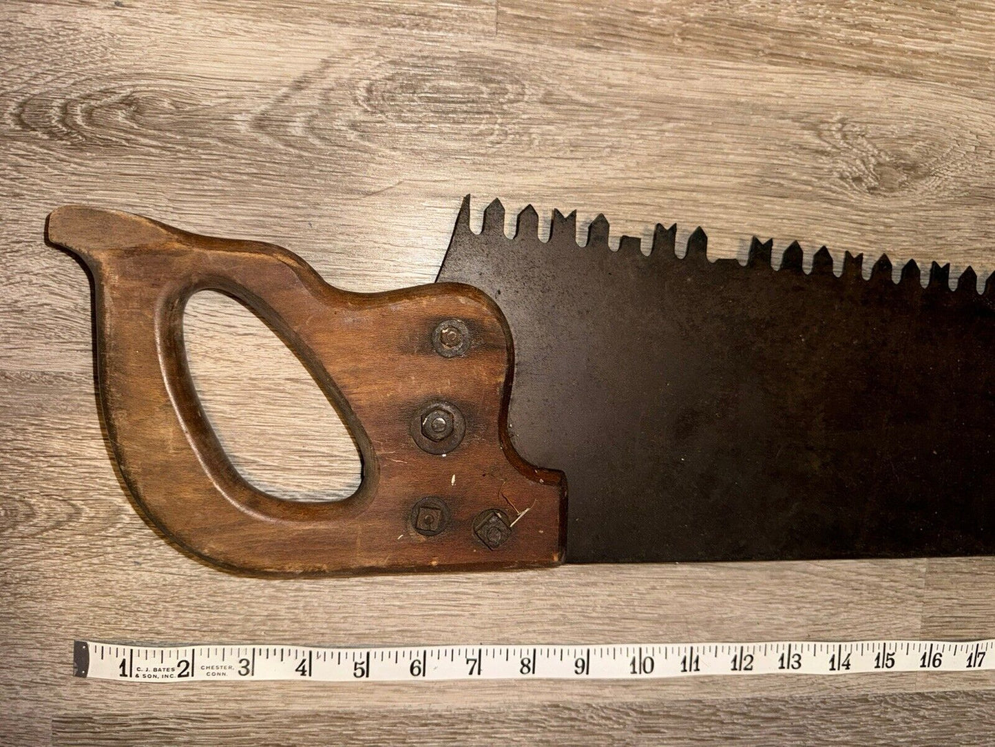 Antique Vintage 48" Warranted Superior One or Two Man Logging Timber Saw Tool