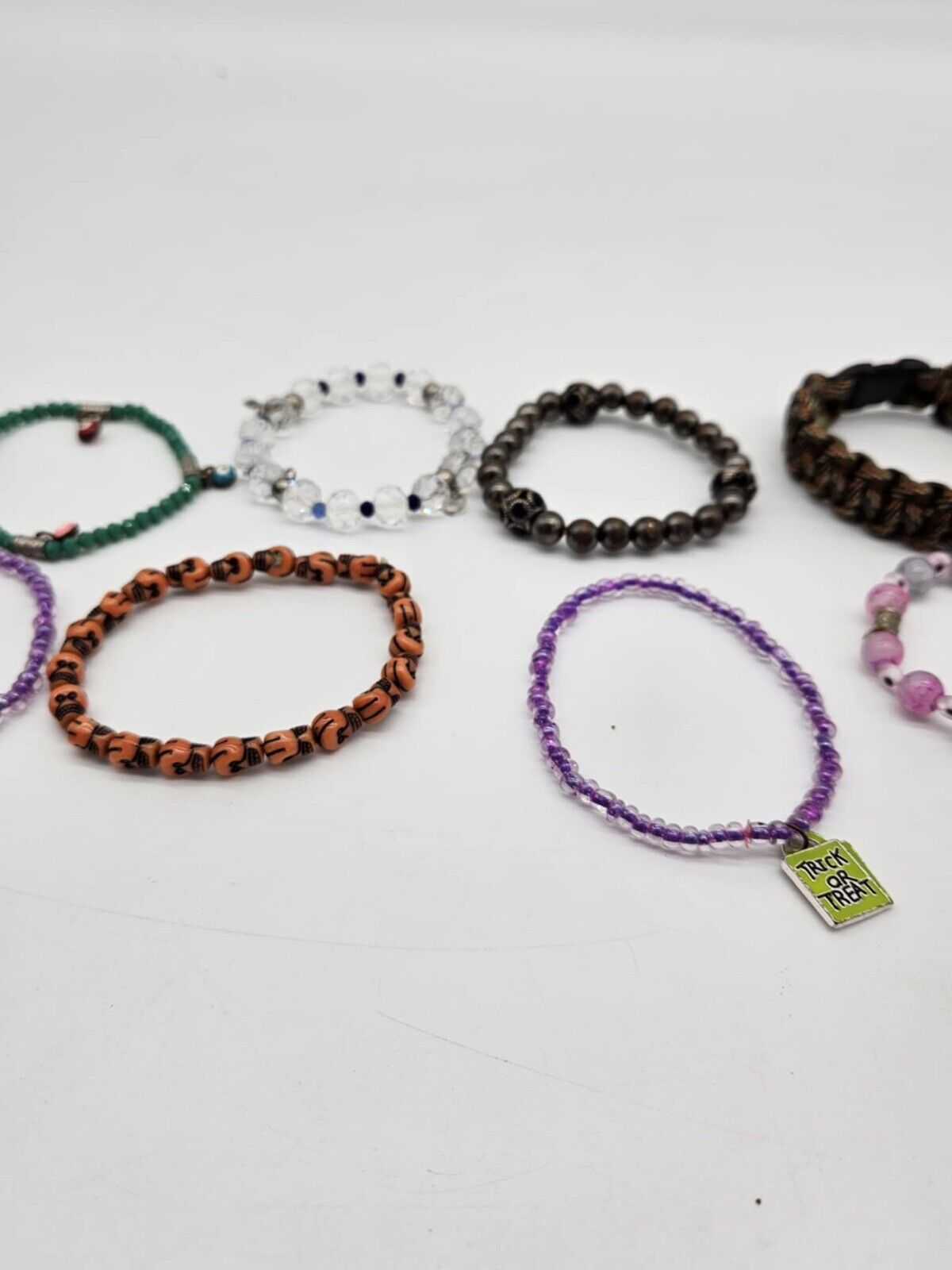 Beaded Bracelet Lot Charms & Beads Stretch / Elastic Bands / Braided