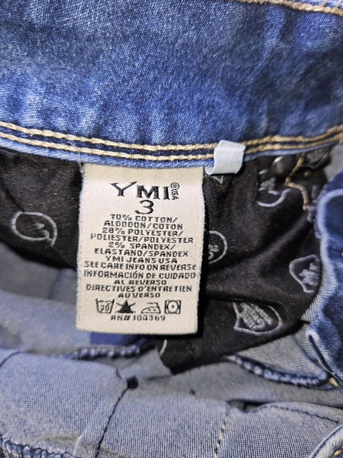YMI Women's Med. Wash Stretch Denim Jeans Size 3(26"x32")