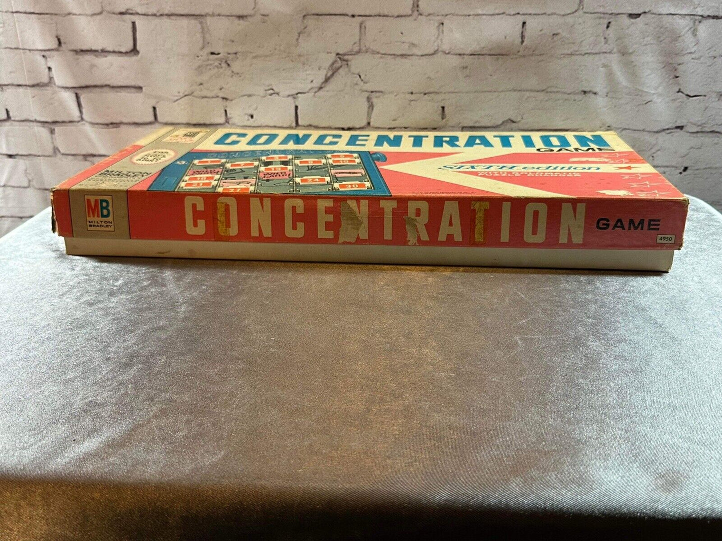 Vtg 1963 Milton Bradley Concentration Board Game 6th Edition 4950 Complete VGM