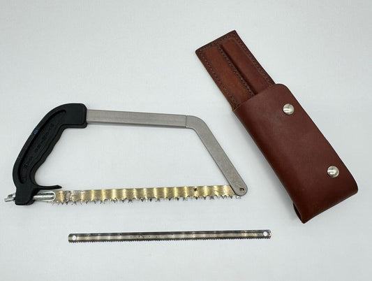 Wyoming Saw Leather Case Vintage Hunting Camping Collecting Compact