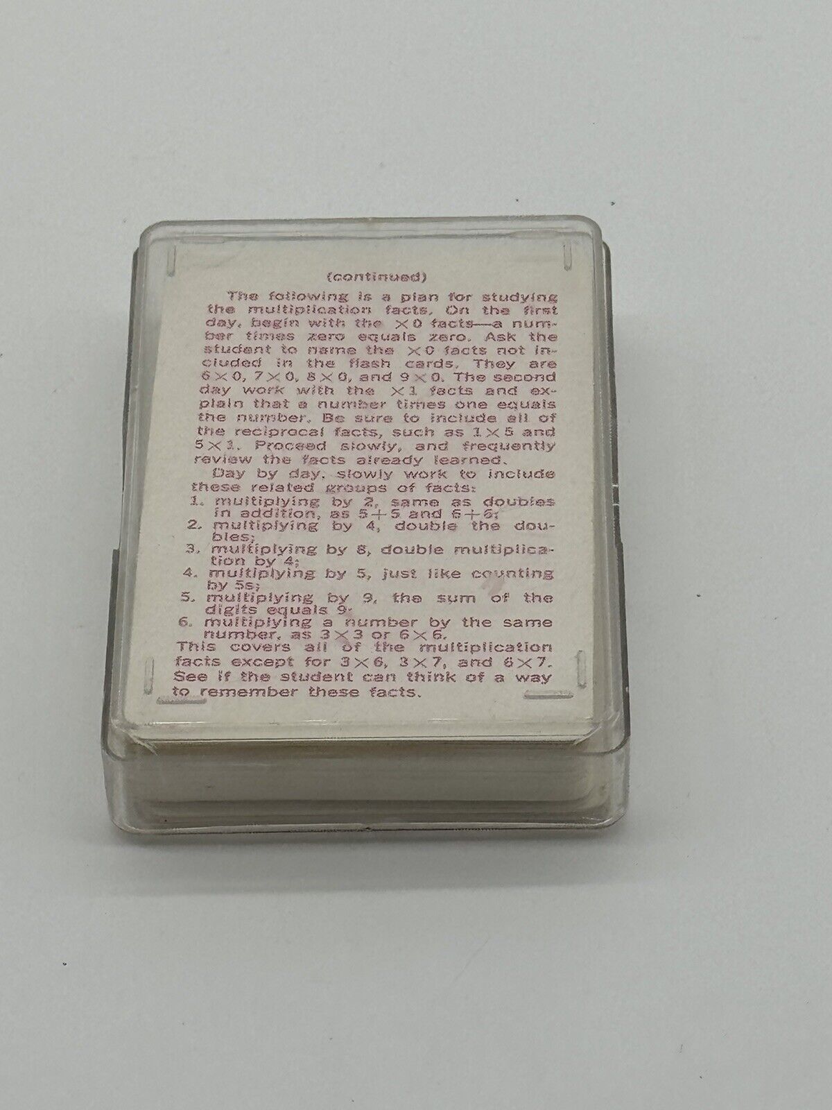 Vintage Whitman Multiplication Flash Cards w/ Original Case 006