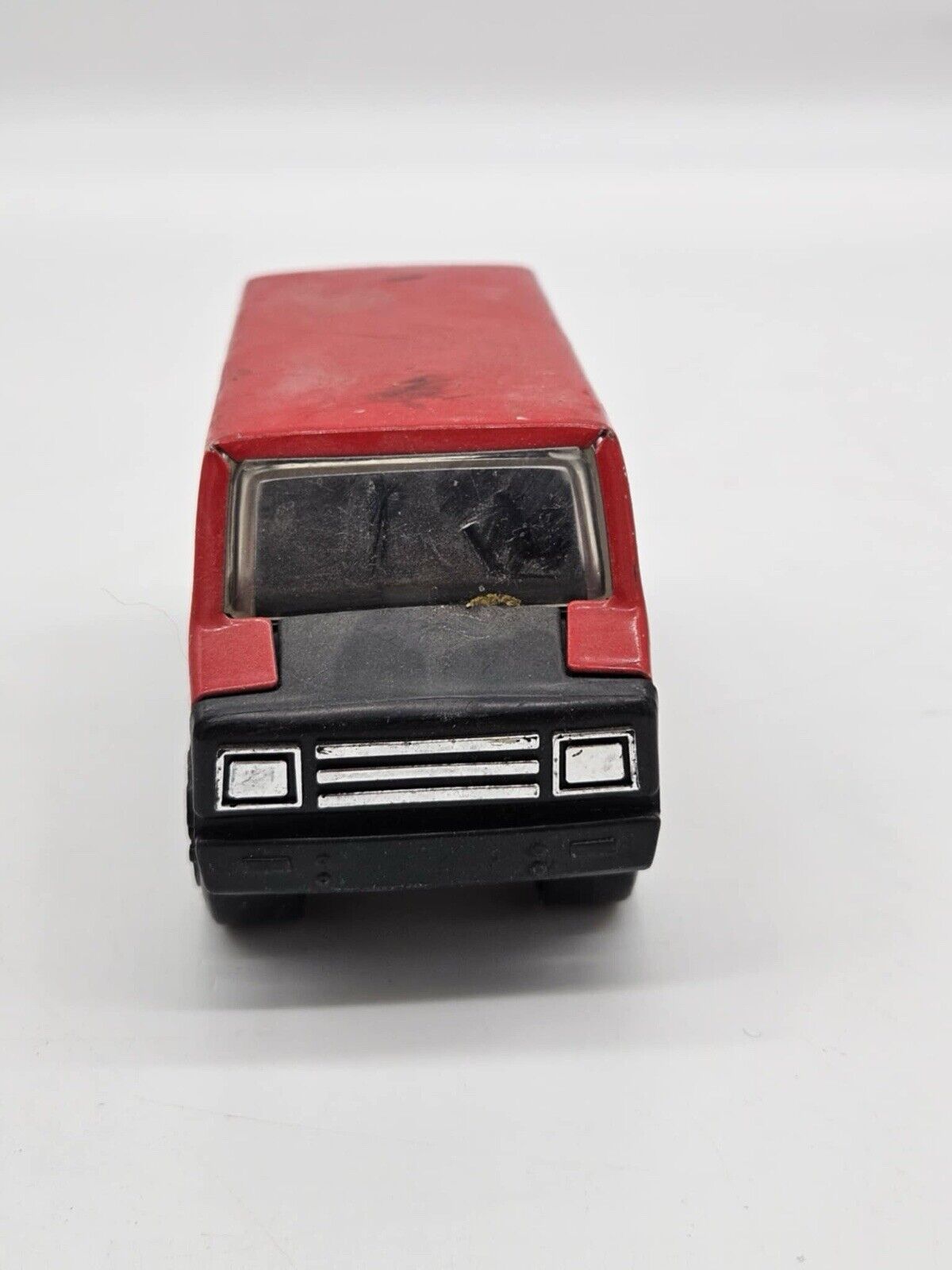 2 Vintage 1979 Red Tonka Vans Hong Kong Original Die Cast Metal Vehicle Toy