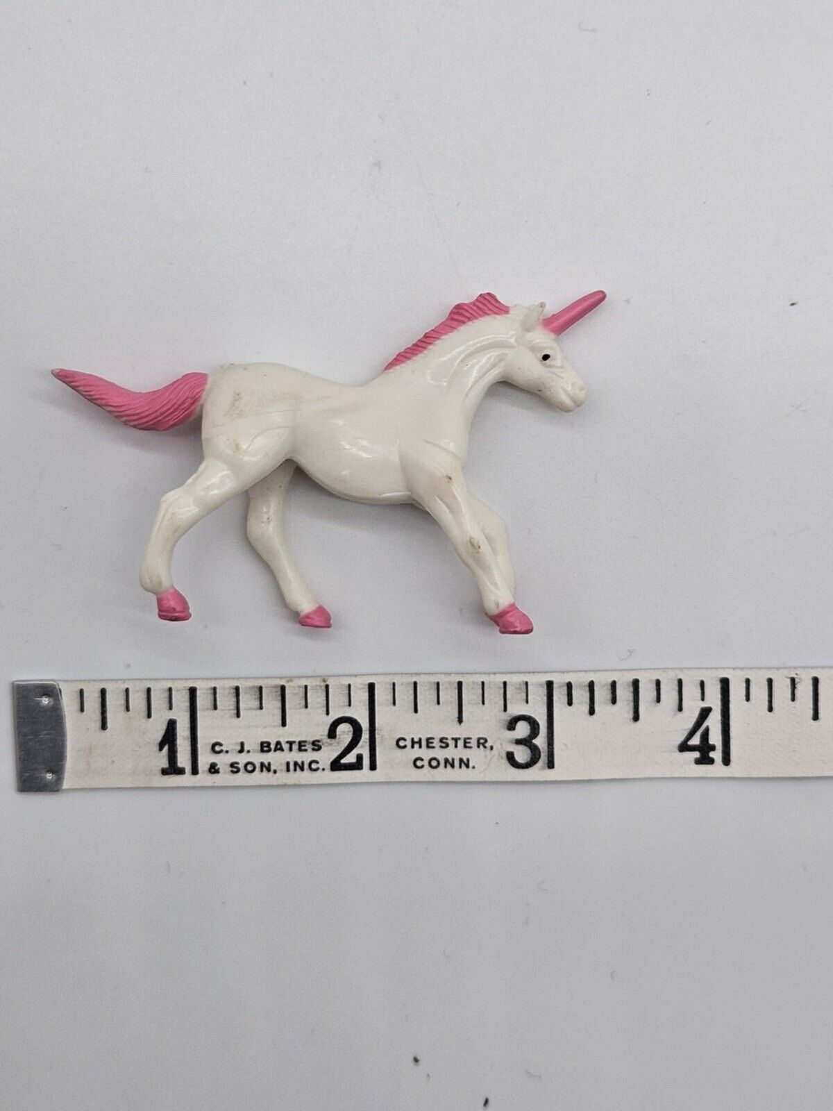 Unicorn Mythical Horse Figure Horn Fantasy Toy Fun Express White Pink Vtg