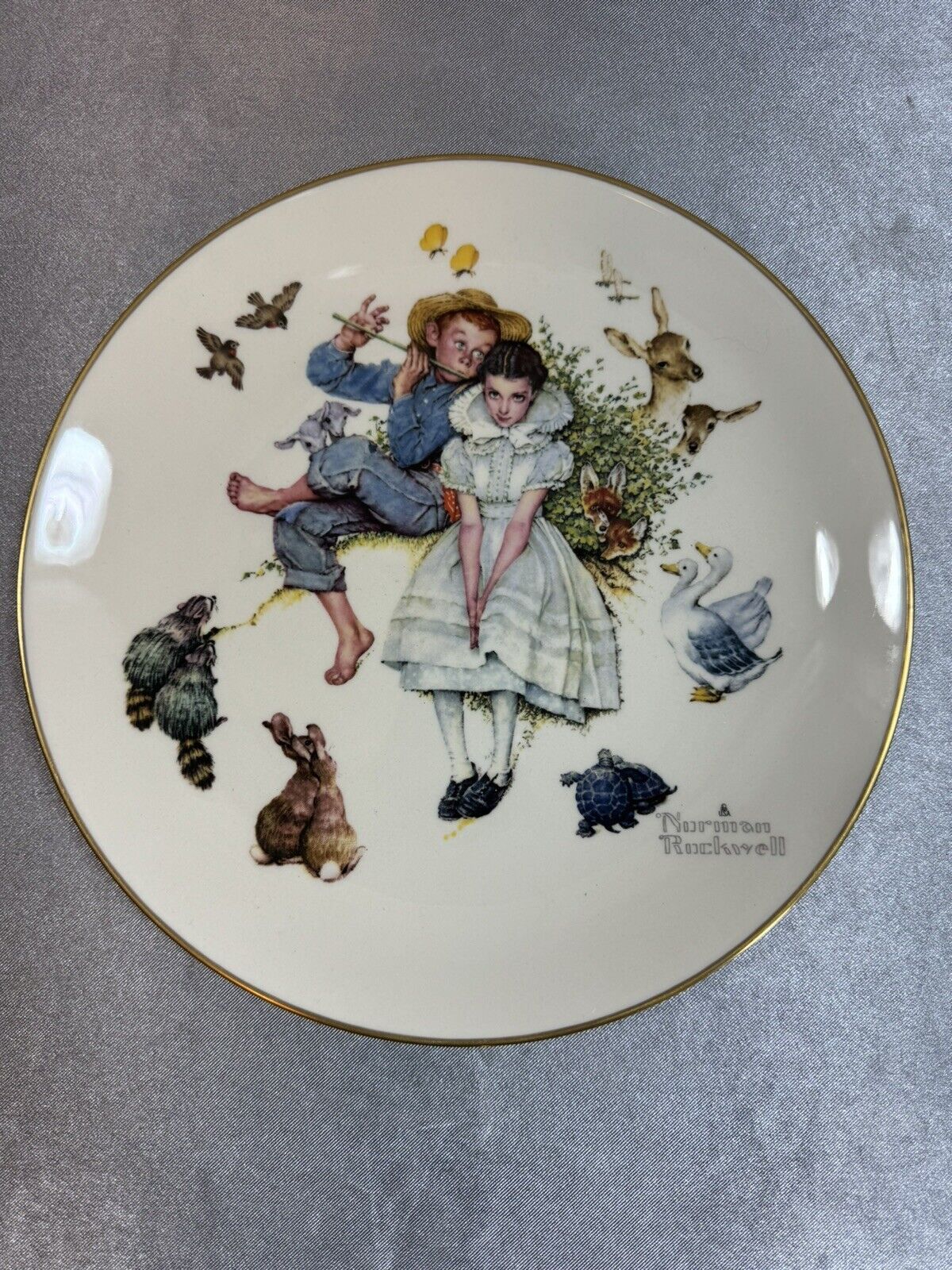 Norman Rockwell 1973 Limited Edition Spring Sweet Song So Young 10.5" Plate VHD