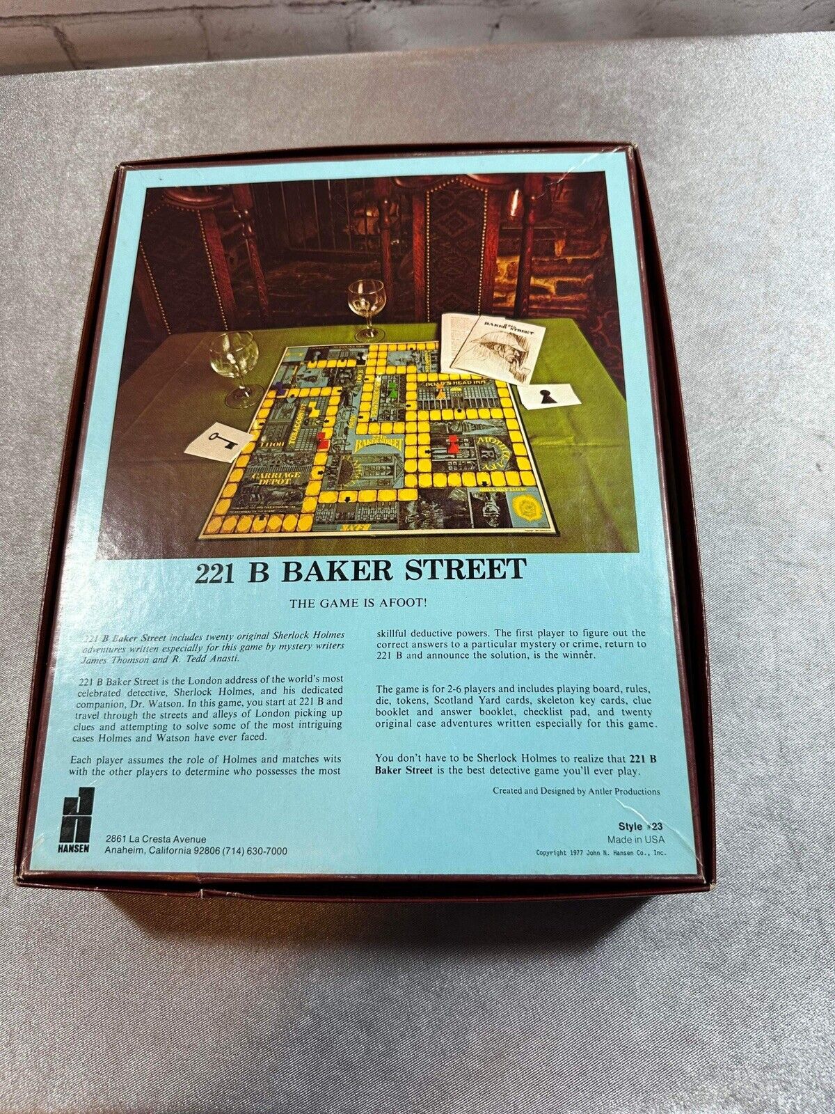 Sherlock Holmes game. 221B Baker Street. 1977 VGM