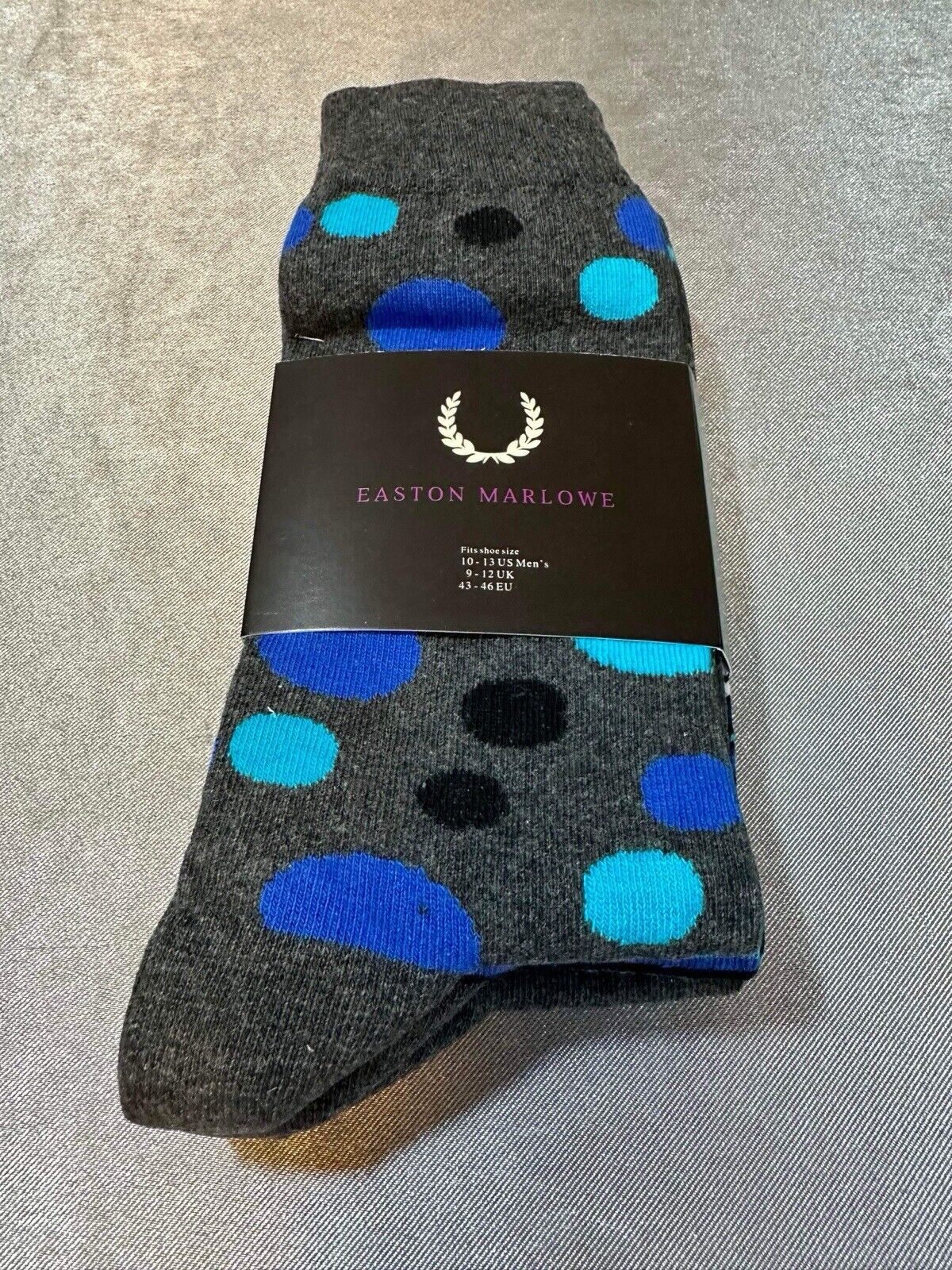 Easton Marlowe Mens Socks 6 Pairs Striped, Polkadots, Argyle, 10-13 MCLTH