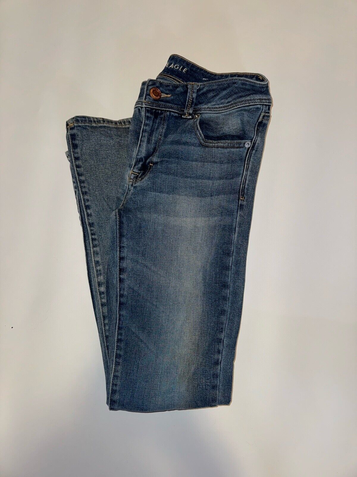 American Eagle Super Stretch Kick Boot Jeans Womens Size 8