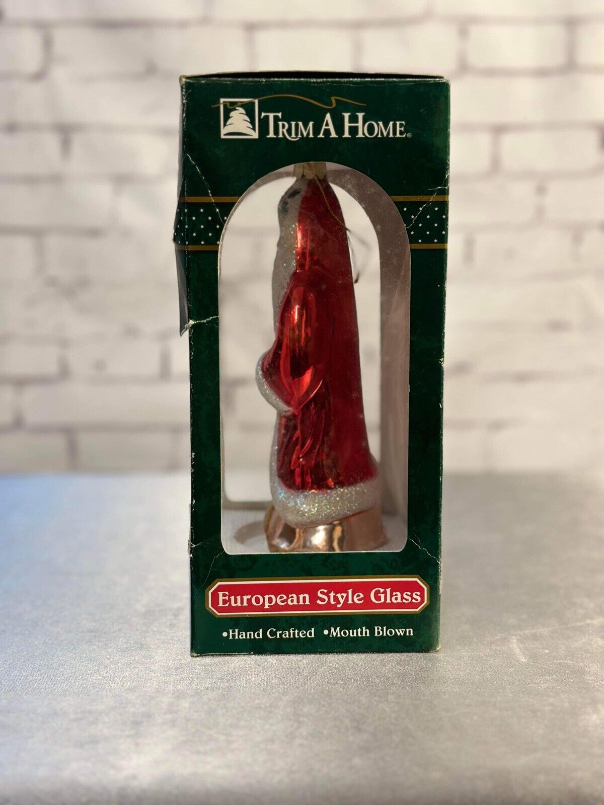 Santa’s Best European Style Glass Santa Claus Christmas Ornament Vintage TNO