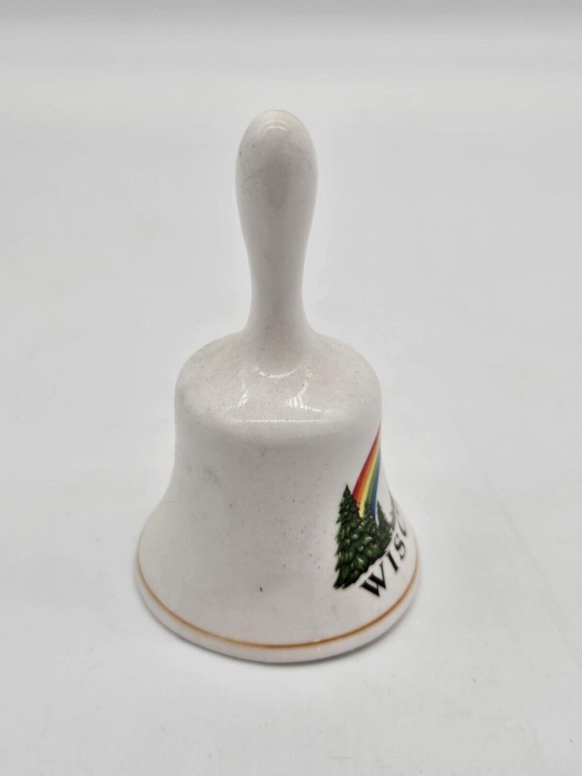 Vintage Wisconsin Souvenir Rainbow Deer Bell