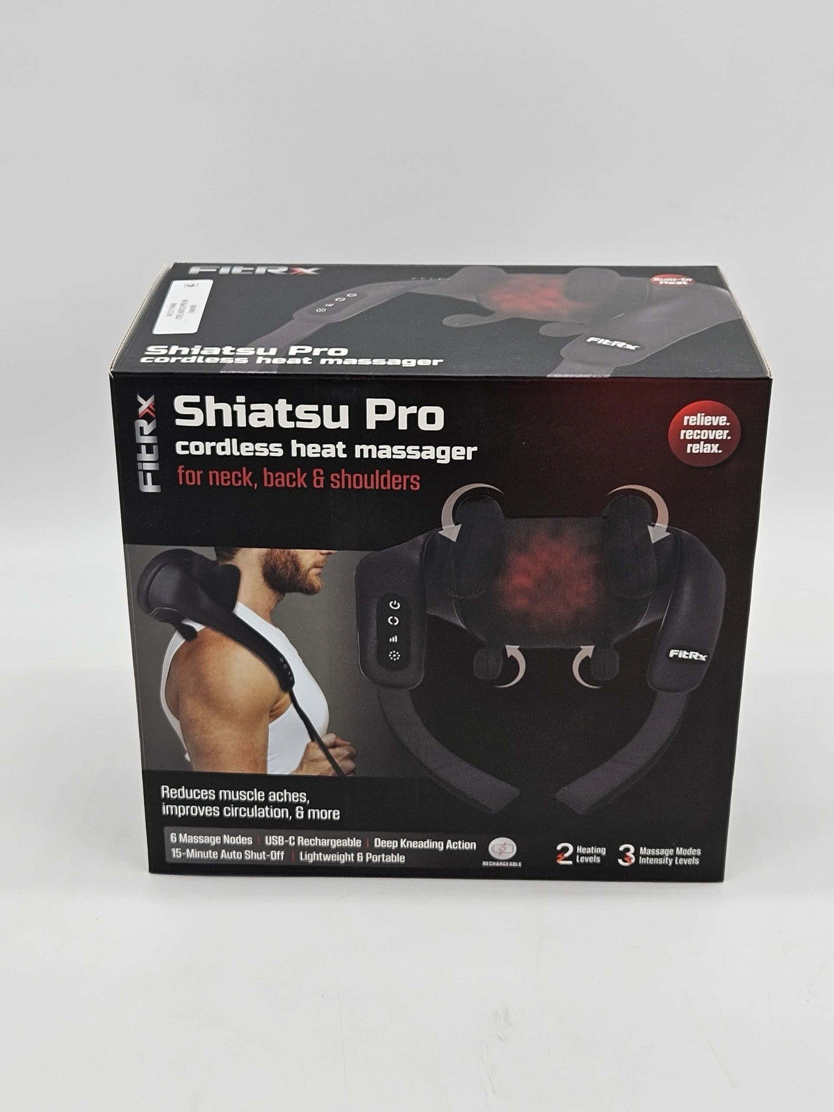 Shiatsu Pro Massager, Cordless Heated, Back, Neck & Shoulder