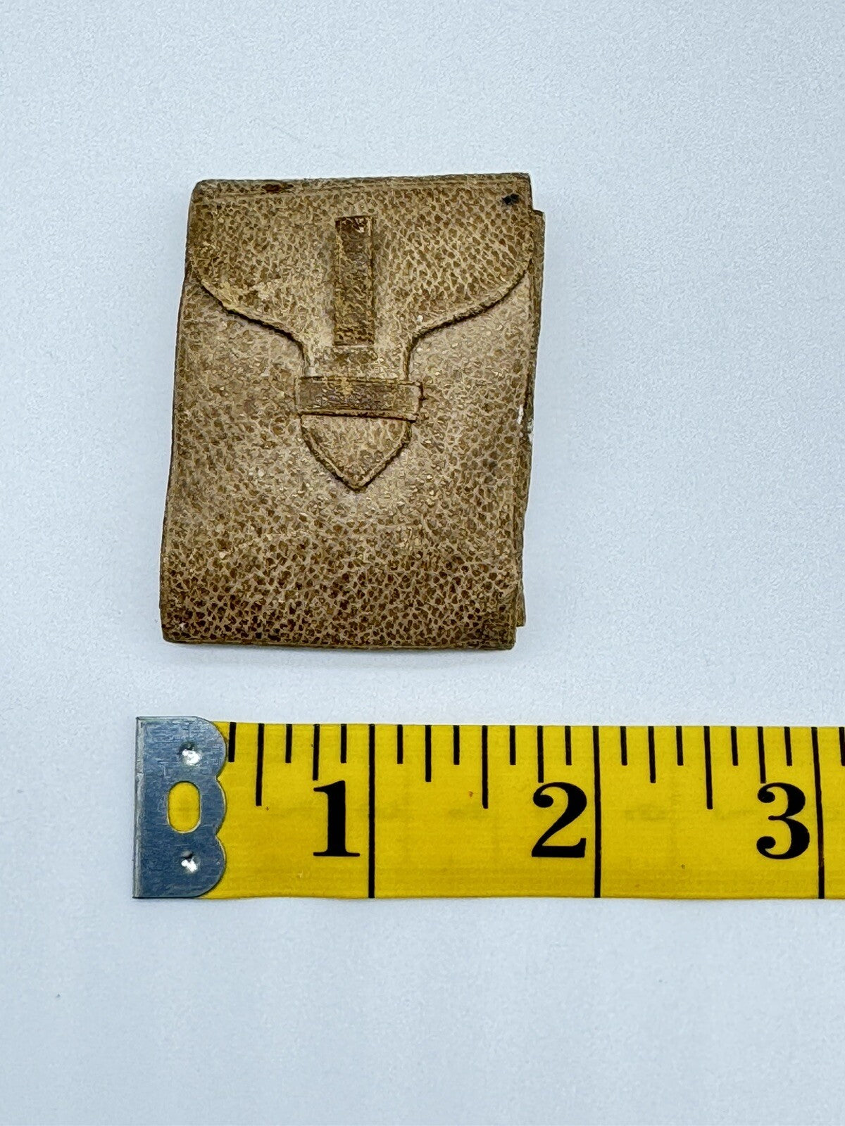 Civil War Era Tiny Leather Antique Sewing Pouch