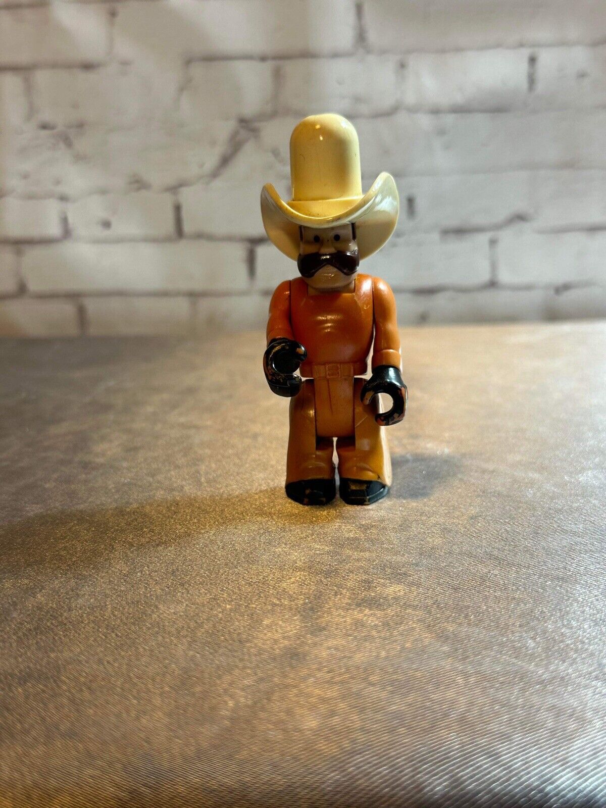 Vtg Fisher Price Husky Helpers Construction Worker & Cowboy VTY