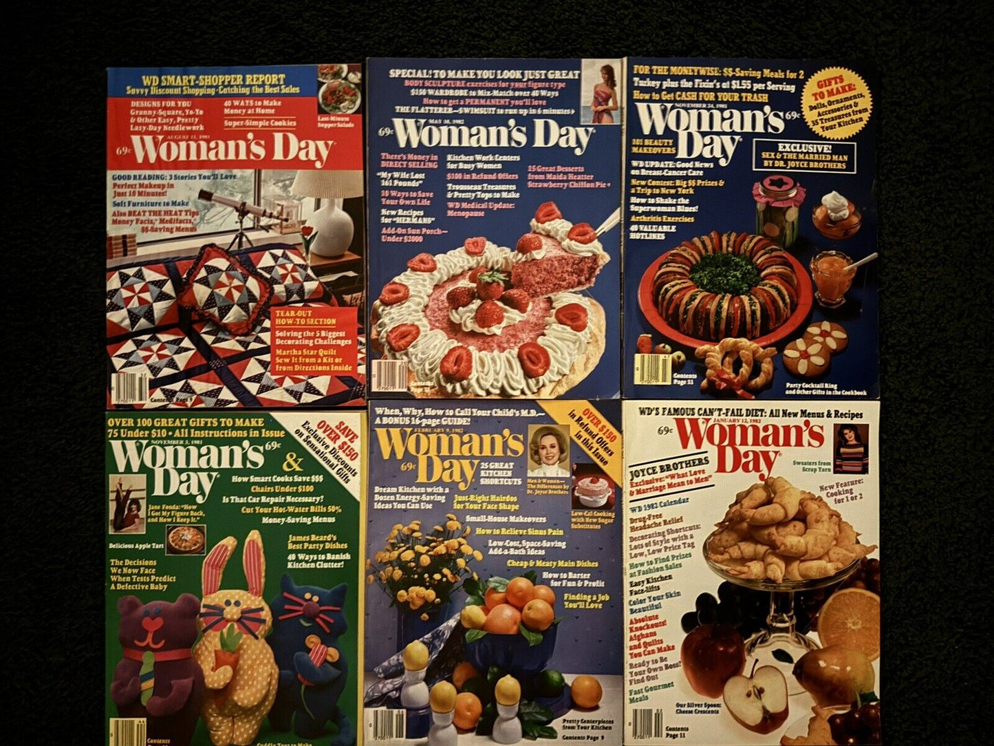 Vintage 1980s Woman’s Day Magazine Lot of 6