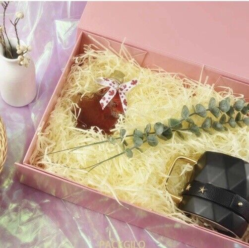 6 Gift Boxes 13.5X9X4.1 Large Gift Boxes w/ Magnetic Closer ~ Glossy Pink