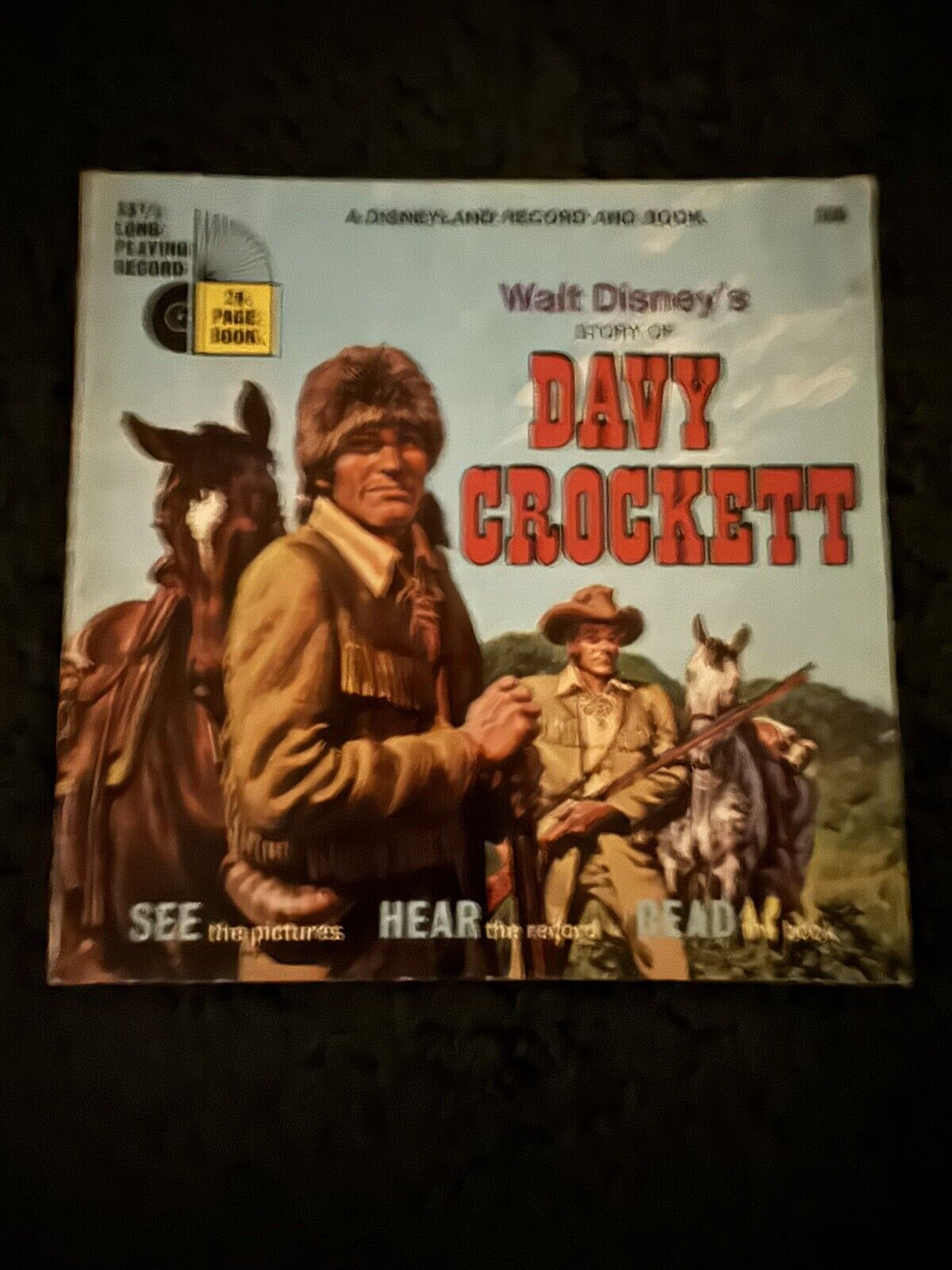 Vintage Walt Disney's Story of Davy Crockett-BOOK ONLY-1971