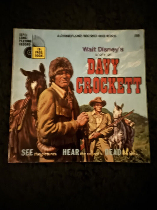 Vintage Walt Disney's Story of Davy Crockett-BOOK ONLY-1971