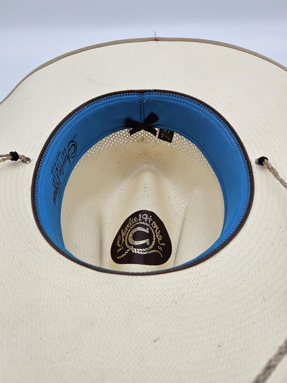 Charlie 1 Horse Women's Straw Western Cowboy Hat Size 7 1/8