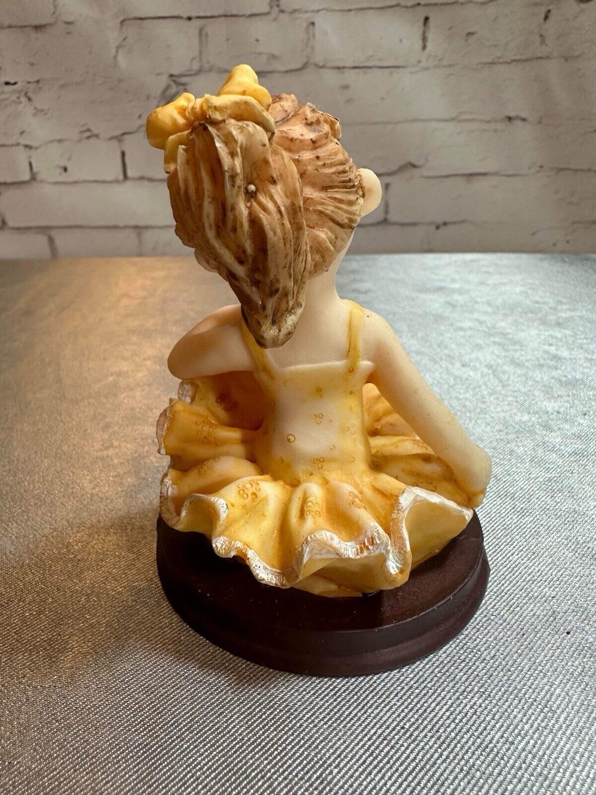 Vintage Sitting Child Ballerina With Roses Ceramic Figurine VFG
