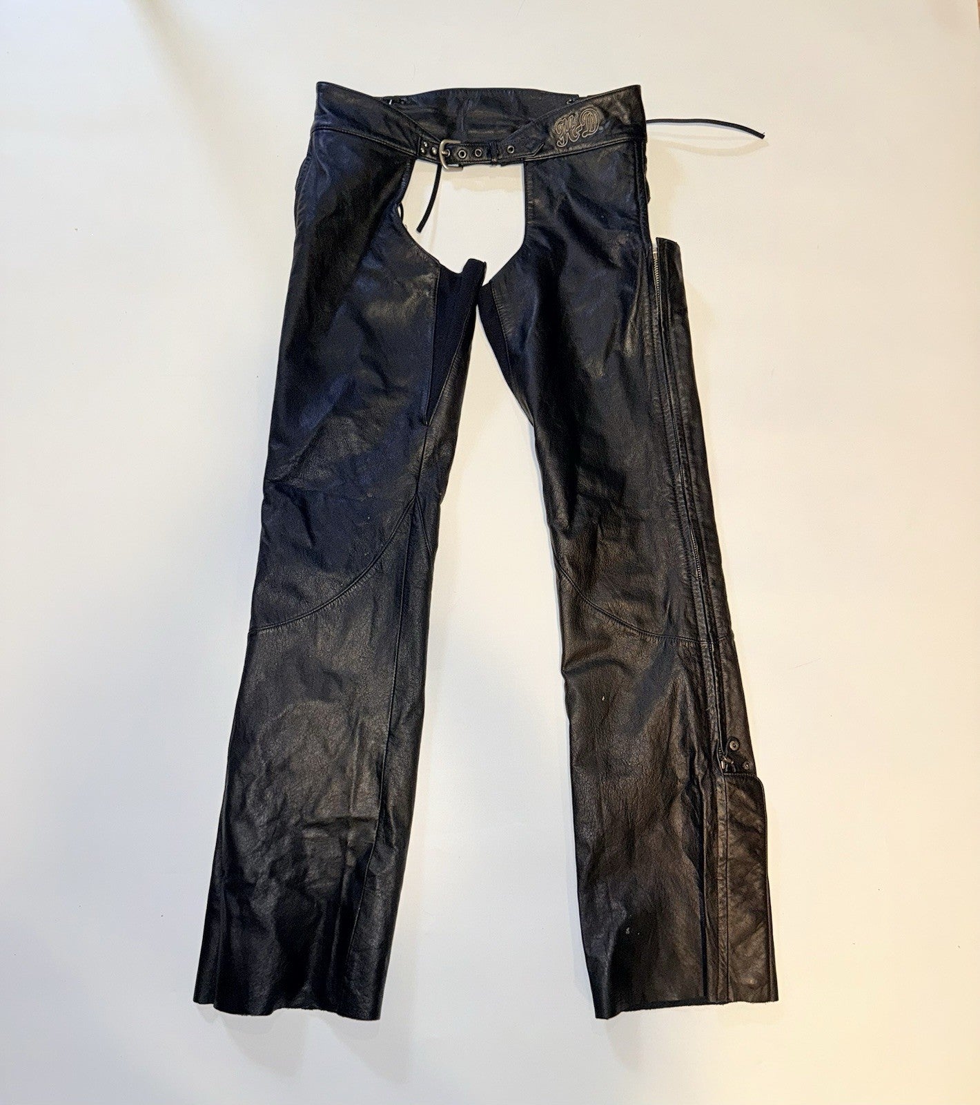 Harley-Davidson Women’s Black Leather Motorcycle Chaps ~ Sz XS