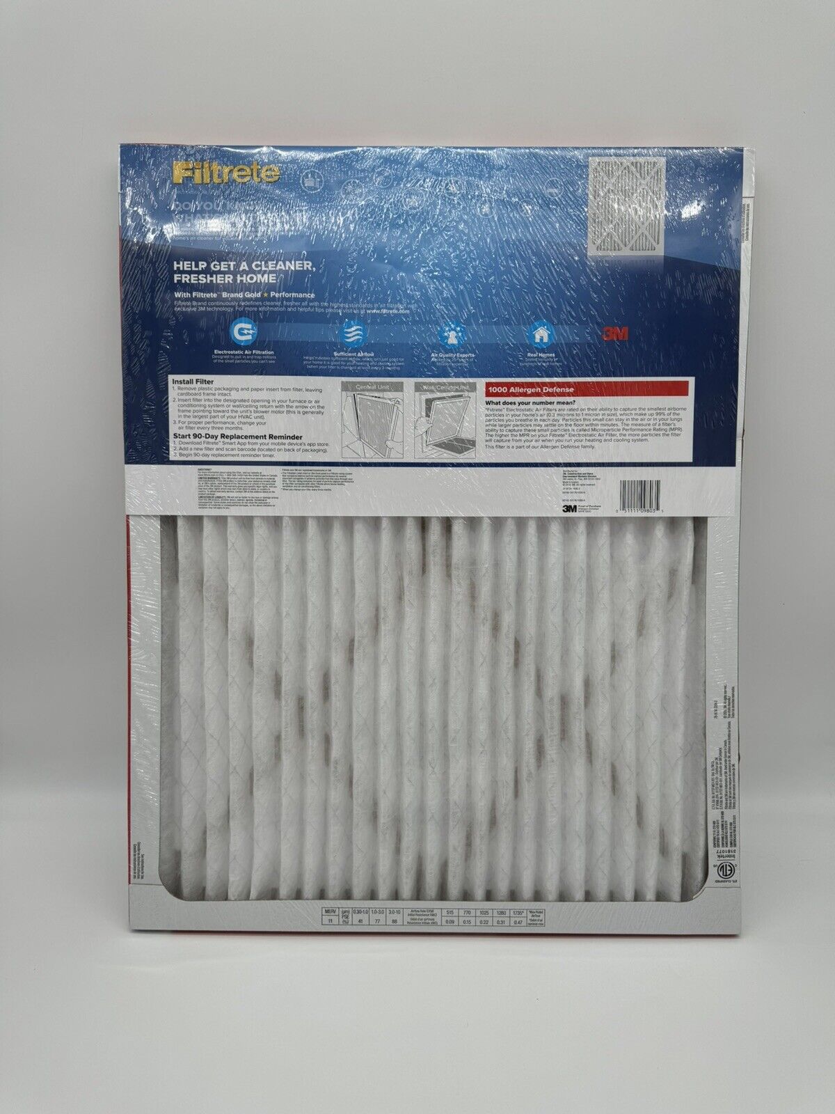 Filtrete MERV Pleated Allergen Air Filter 20x25x1 (FACTORY SEALED) 4PK