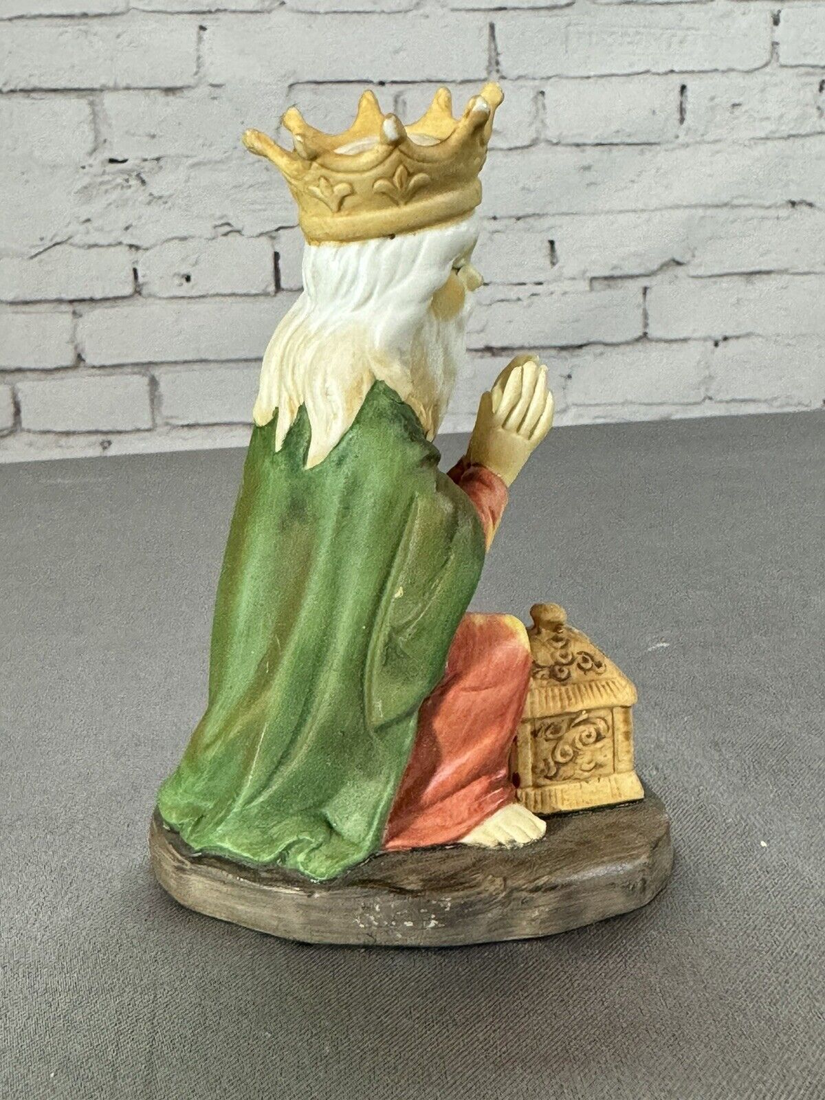 Nativity Kneeling Wise Man Vintage Porcelain Creative Art Flowers Inc Gift VFG
