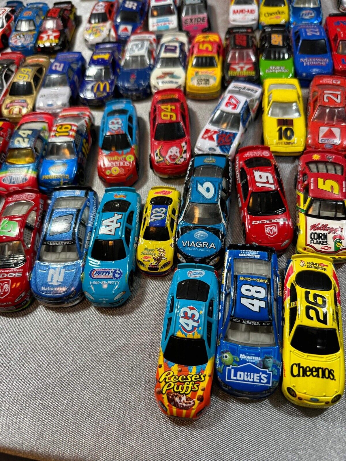 Lot Of 67 Vintage NASCAR Racing 1:64 Diecast Cars VTY