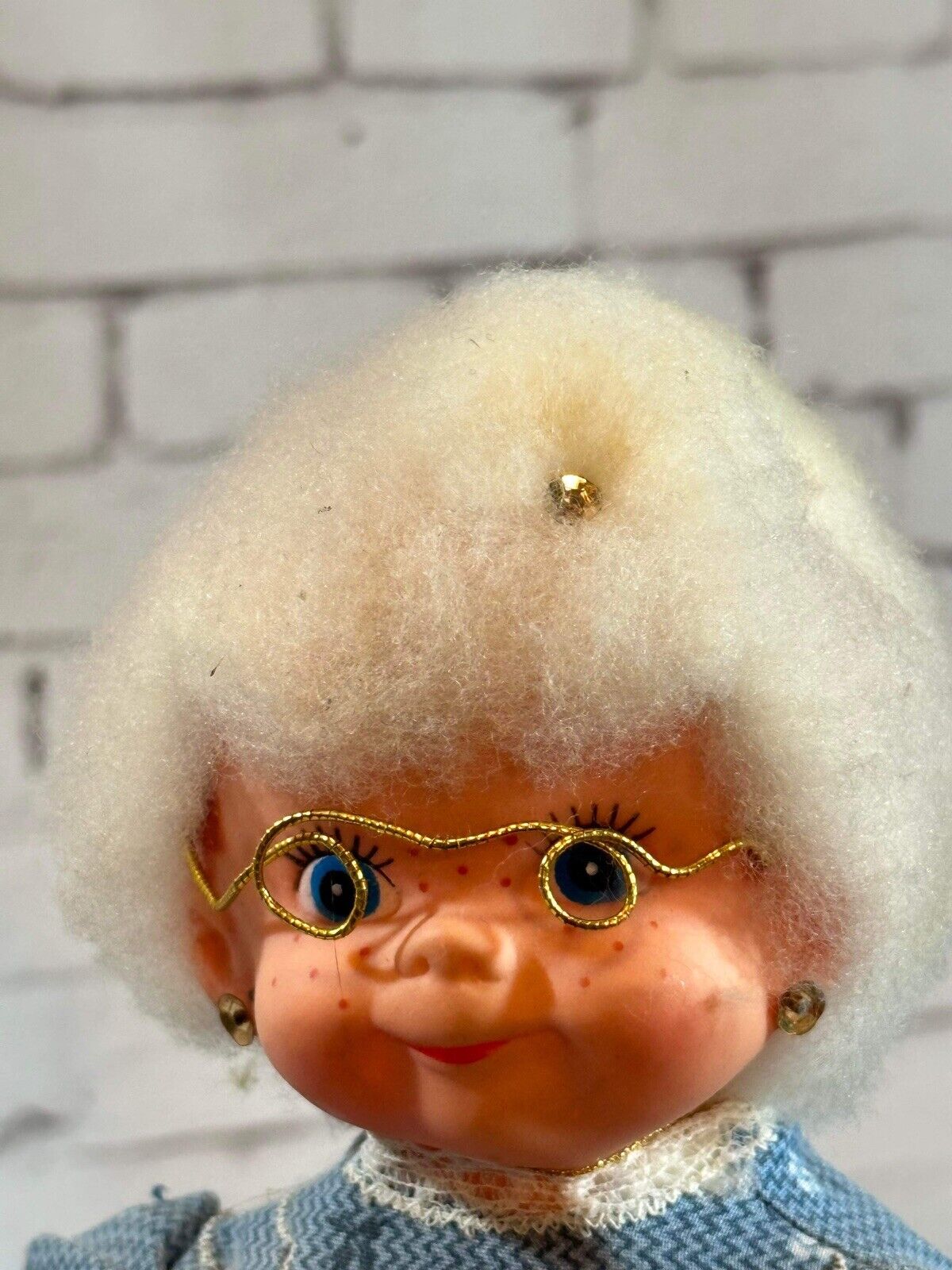 Vintage Granny Doll Hand Crafted SOAP DETERGENT BOTTLE Door Stop TNO QCC