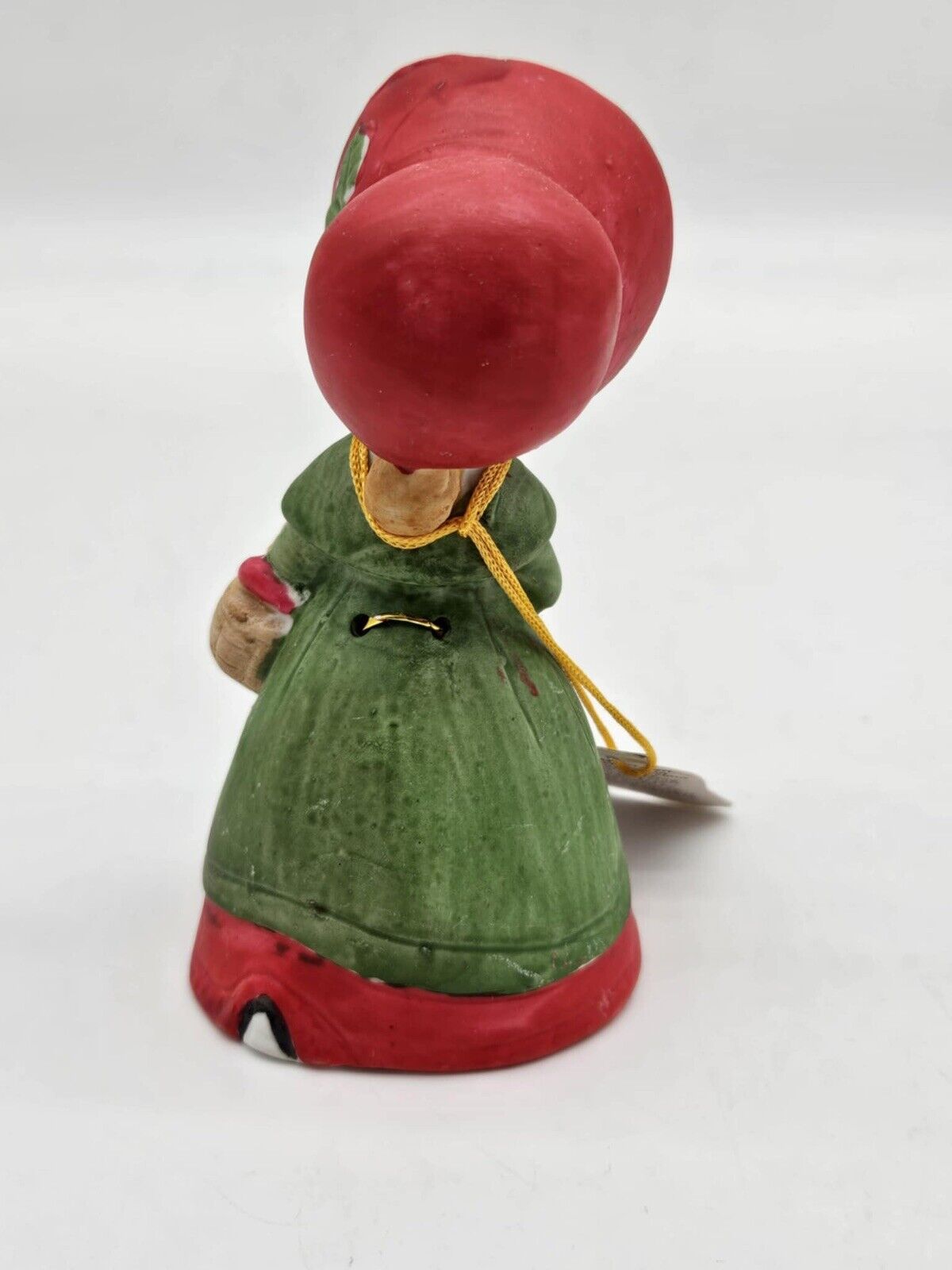 VTG Jasco Merri-Bells Bisque Porcelain Christmas Caroler Figurine Bell Keepsake