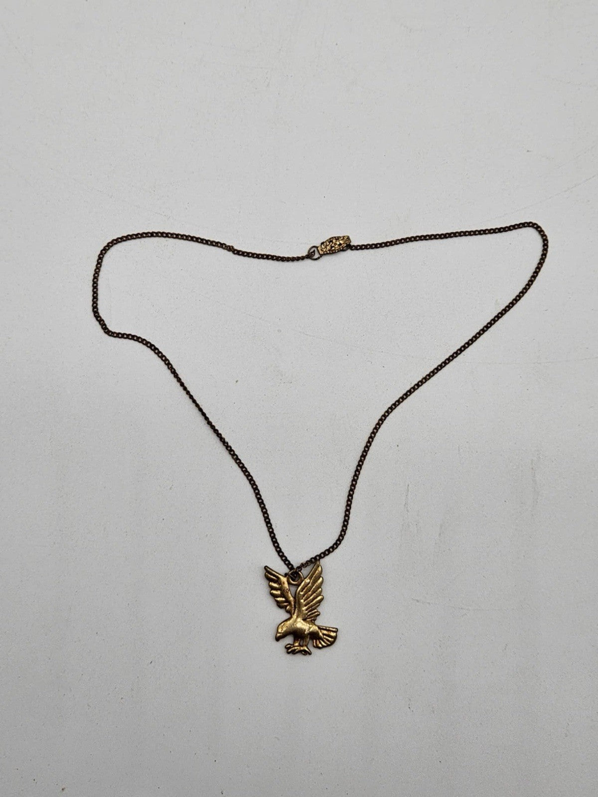 Beautiful Gold Tone Chain with Swooping Eagle Pendant - Vintage