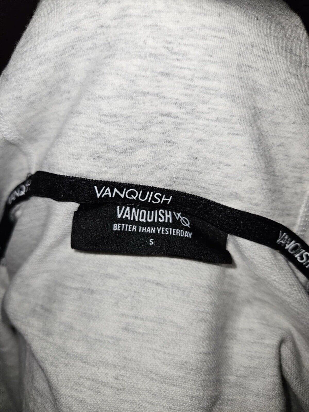 Vanquish Eclipse Pullover Hoodie Whit w/ Grey Mock Neck ~ Sz S