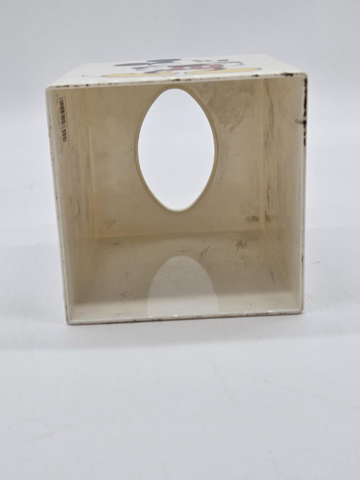 Vintage Walt Disney Mickey Mouse Tissue Box Cover Holder Square Plastic 6x5x5”