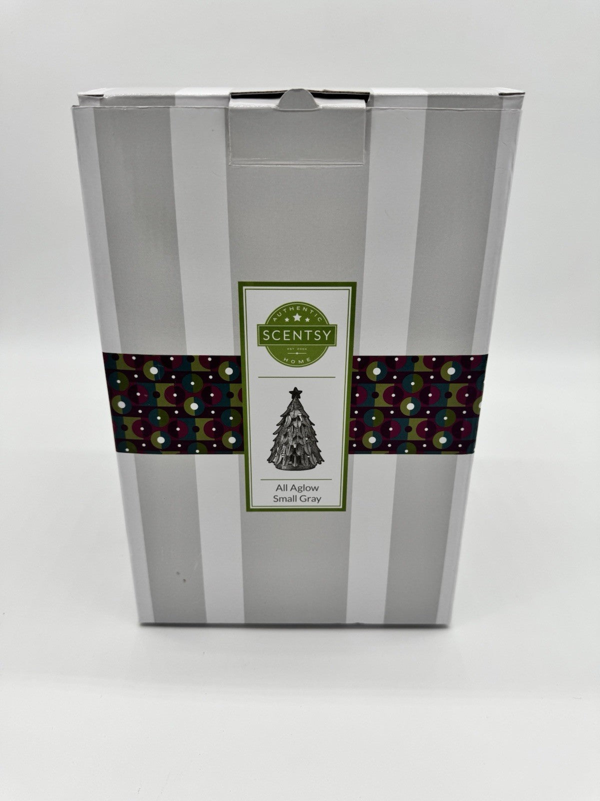 Scentsy ALL AGLOW SMALL GRAY Scented Wax Warmer New in Box DISCONTINUED