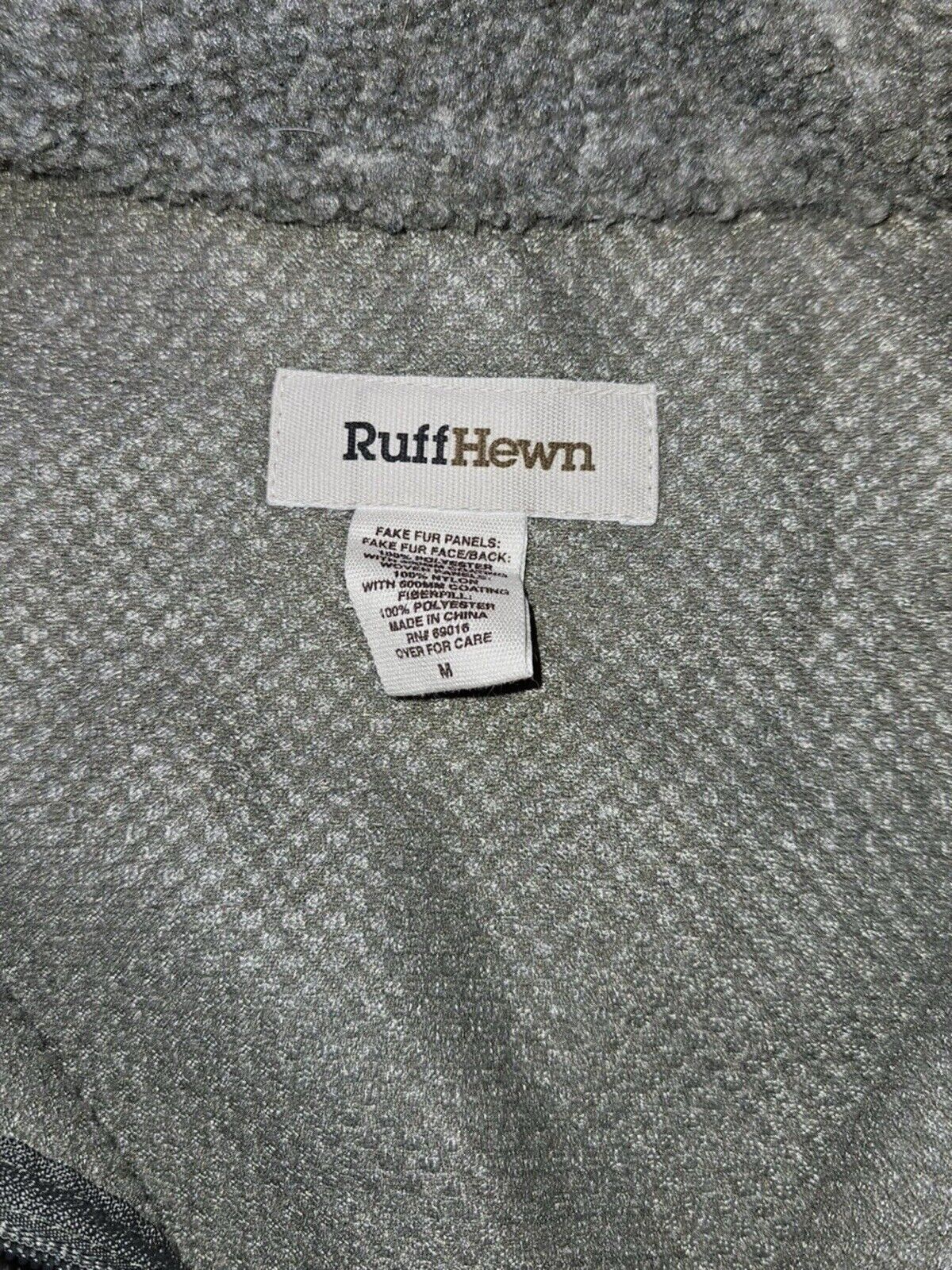 Ruff Hewn full zip lined fleece sage jacket / women's M
