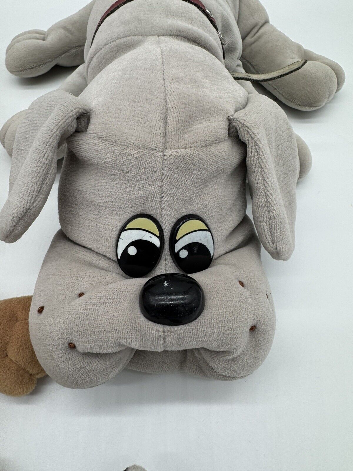 Vintage Pound Puppies Plush 80s/90s Black Brown Gray White Dog Lot x5 VTY