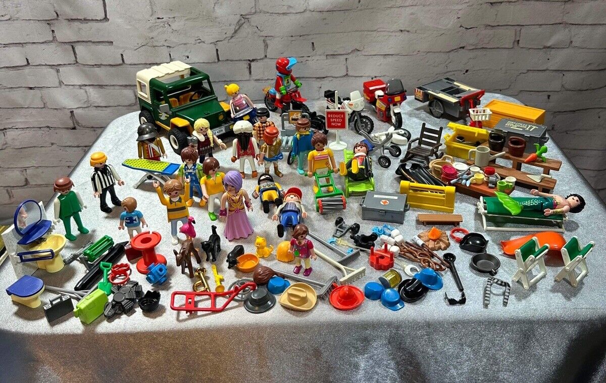 Huge Playmobil Lot of Figures & Accessories VTY