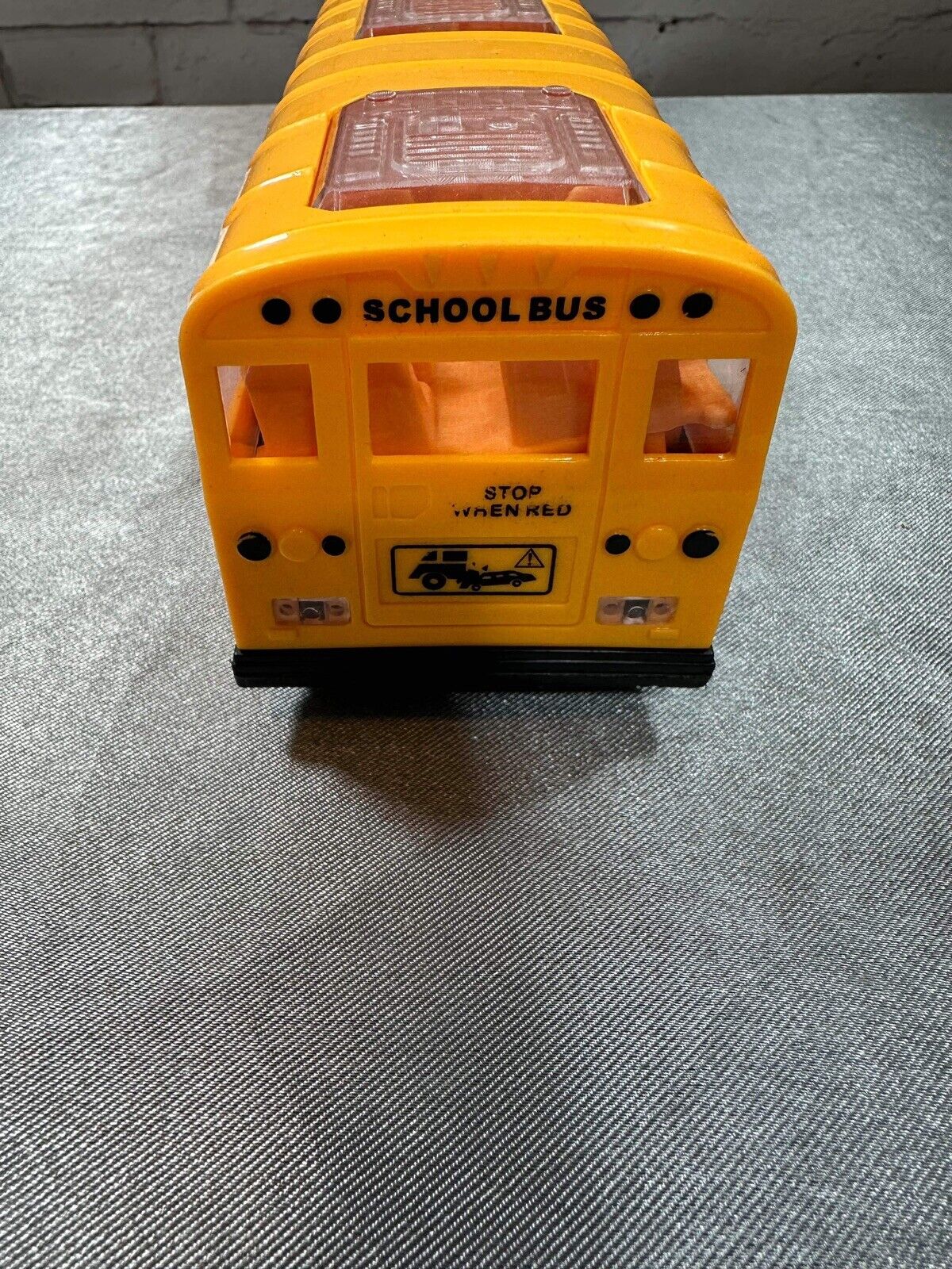 School Bus with Flashing LED Lights and Bus Sounds. Bump and Go Action VTY