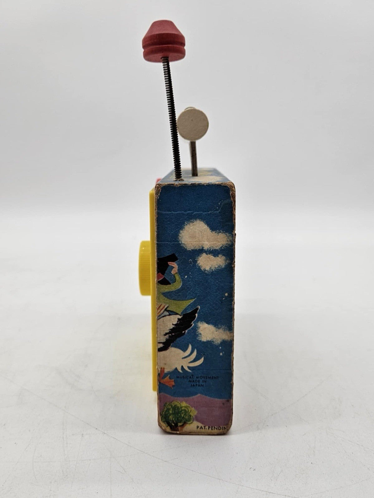 Fisher Price Vintage Retro TV Radio Plays Farmer In The Dell Wind Up Toy Tested